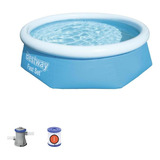 Piscina Inflavel Redonda 2.600l + Filtro 110v/220v Bestway