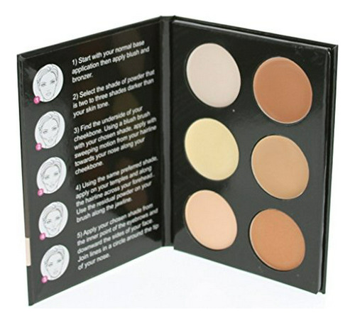 Cameo Cosmetics 6 Sombras De Contorno Kit, Colores Claros, M