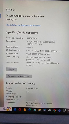 Surface Pro (5a Geração) 1796 I5 8gb Ssd 256gb + Capa E Dock