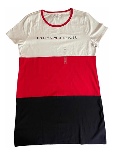 Vestido Deportivo Tommy Blanco/rojo/azul Talla Xl Letras