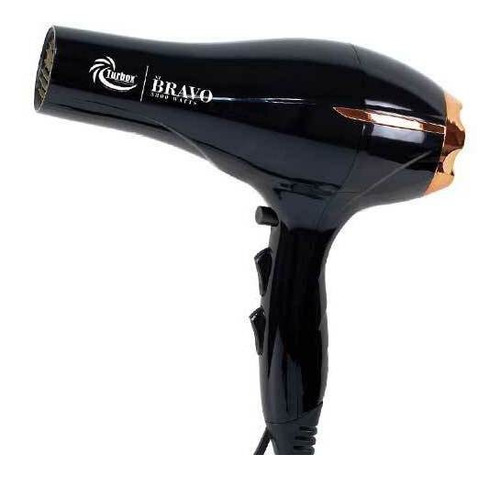 Secador De Cabello Turbox Nt-bravo Negro 110v