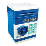 Mini Cofre Infantil Digital Automático Puxa Notas - Azul