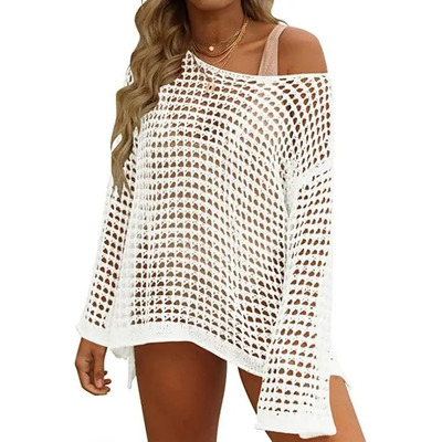 Salida De Playa Bikini Vestido Mujer Crochet Cubrido Fa7