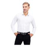 Camisa De Vestir Básica Slim Fit Tela Fibra De Bambu