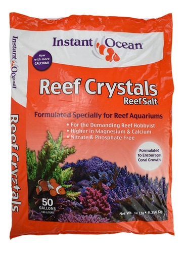 Sal Marina Para Acuarios Reef Cristal 50 Gal Envío Gratis