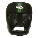 Careta De Box Pomulos Barbilla Piel Negro Box Mma Fire Sports