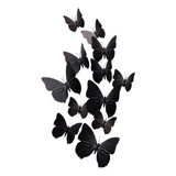 Lámino Mural Extraíble Con Forma De Mariposa Negra Artificia