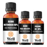  Kit Ácido Retinoico 40% + Peeling 3d 40% + Ácido Tca 35% 