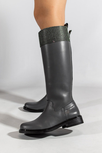 Botas De Cuero Vacuno Nigeria Modelo Venecia Gris 