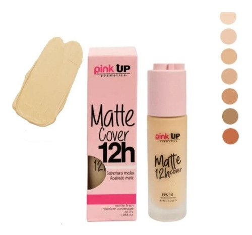 Maquillaje Líquido Mate Matte Cover 12hrs Pink Up Original