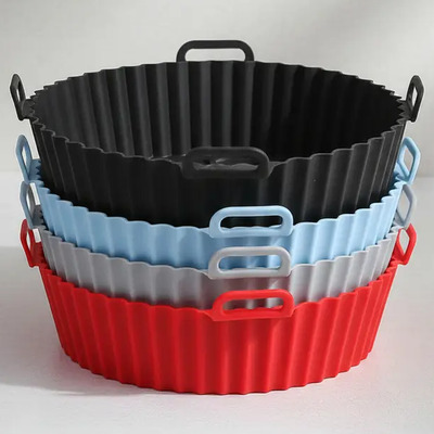 Kit 4 Forma Air Fryer De Silicone Reutilizável Antiaderente