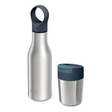 Set Botella Taza Termica Joseph Joseph Loop Sipp Acero Inox Color Plateado