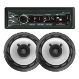 Stereo Bluetooth Am Fm Parlantes Bomber 6 Pulgadas Cono Dual