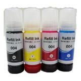 Kit 4 Tinta Generica Epson L3158 L3119 L3118 L3108 Eco Tank