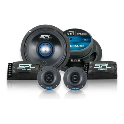 Set De Medios 6.5 pulgadas 2 vias OPEN SHOW Tweeter + Crossover 400W Rms Steelpro midrange | Meses sin interés