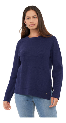 Sweater Mujer Cerrado Navy Corona