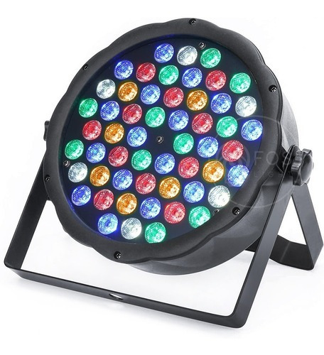 Refletor Slim Led Par 64 Rgbwa 54 Leds Cree De 3w Dmx Festas