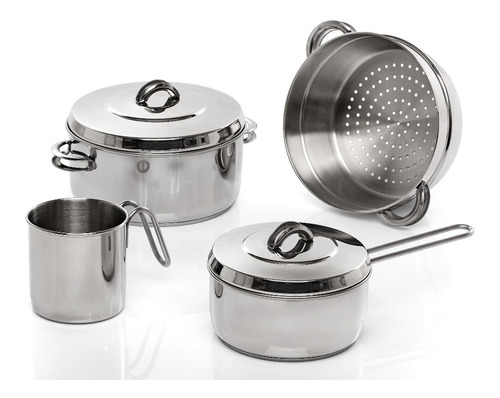 Set Batería Gamuza Master Ware Joven Acero Inox 18/10