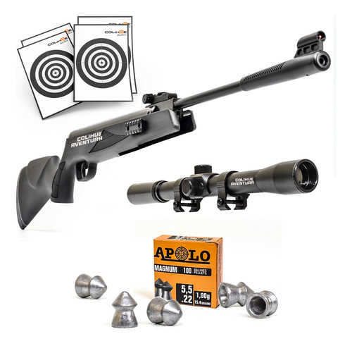 Rifle Nitro Pistón Fox Sr1500 Ranger 5,5mm+ Balines + Mira 