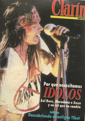 Clarín Revista 1993 Axl Rose Madonna Xuxa Raul Lozza