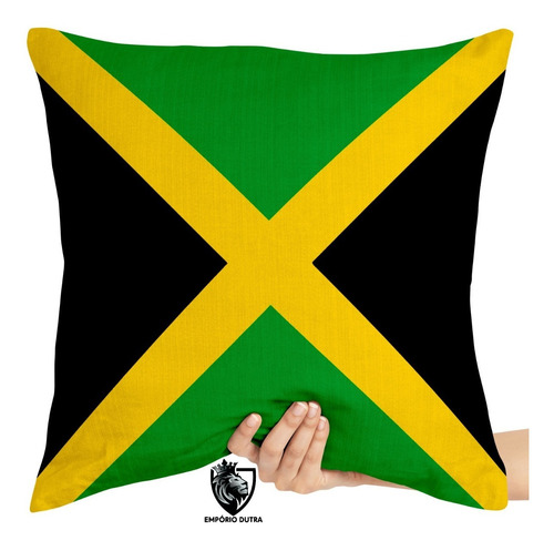 Almofada Decorativa  Grande Bob Bandeira Flag Jamaica Marley