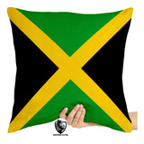 Almofada Decorativa  Grande Bob Bandeira Flag Jamaica Marley