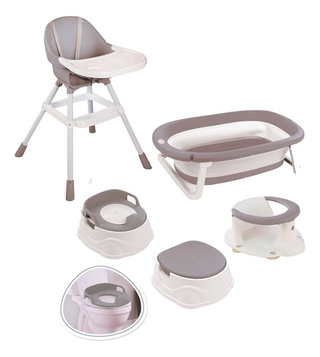 Set Baby Shower 6 En 1 Gris - Kidscool