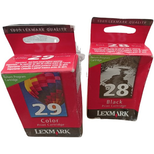 Kit Cartucho D Tinta Lexmark 28/29 Negro/tricolor Originales