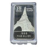 Robmar-lingote-110 Torre Eiffel-10 G..de Plata 0,999