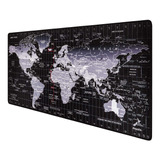 Mouse Pad Antideslizante 90x40cm Mapa Negro Gaming