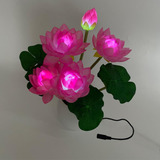 Yunbiaosen Lámpara De Loto Con Luces Led De Flores De Buda F