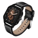 Reloj Sanda 7038 De Cuero Y Cuarzo Para Hombre