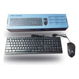 Kit Teclado E Mouse Basico Com Fio Usb Vcore