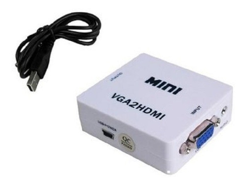  Convertidor Conversor Adaptador Vga A Hdmi Y Auxiliar Audio