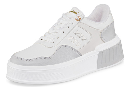 Tenis Kamali Blanco-gris Para Mujer Croydon