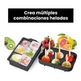 Molde Para Hielo Esferas Y Cubos Grandes 2 Piezas 6 Espacios