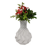 Vaso Espiral 3d Para Plantas Artificiais Decorativo Branco