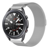 Pulseira Metal Compatível Com Galaxy Watch 3 45mm Fecho Imã Cor Prata