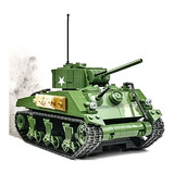 Gokunto Ww2 M4a1 Sherman Medium Tank Military Moc Building B