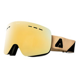 Antiparras Ombak Malta Ski Snowboard Unisex Black Gold Fire