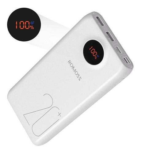 Power Bank Romoss 20000 Mah Con Carga Rápida 18w Display Led