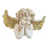 Angel Querubin 60 Cm Decoración Para Pared Figura Cerámica