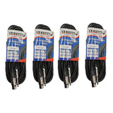 Set 4 Cables Microfono Xlr Canon 6m Venetty 750-1410