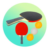 Set De 2 Raquetas Paletas Ping Pong (reforzada) + 3pelotas