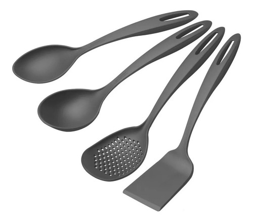 Set 4 Utensilios Nylon Tramontina Ideal Teflon Cuchara Espat