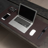 Desk Pad Bullpad 90x40cm Em Couro Sintetico Cor Café