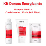 Kit Dercos Energizante Antiqueda Shampoo+condicionador+refil
