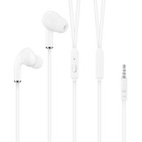Auricular Cableado In Ear Dekkin Con Microfono Android Pm Color Blanco