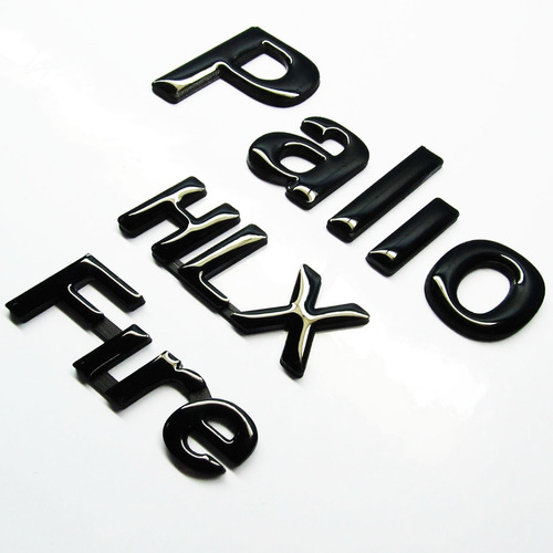 Emblemas Fiat Palio Hlx Fire 1.8 Negros Repuestos Pega 3m Foto 2