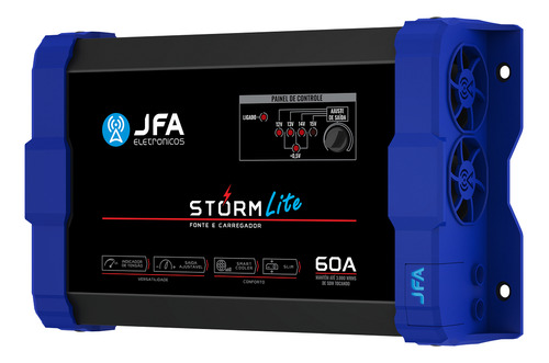 Fonte Carregador Jfa 60a Lite Storm Automotivo Slim Bivolt